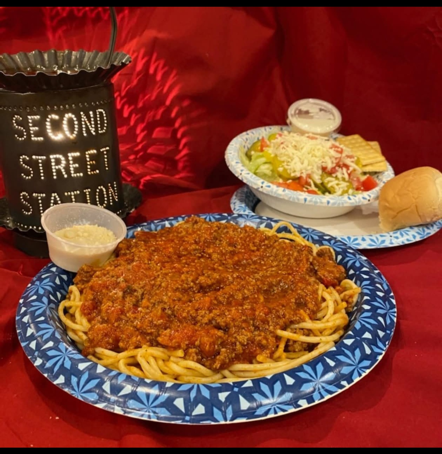 Spaghetti with Salad or Slaw